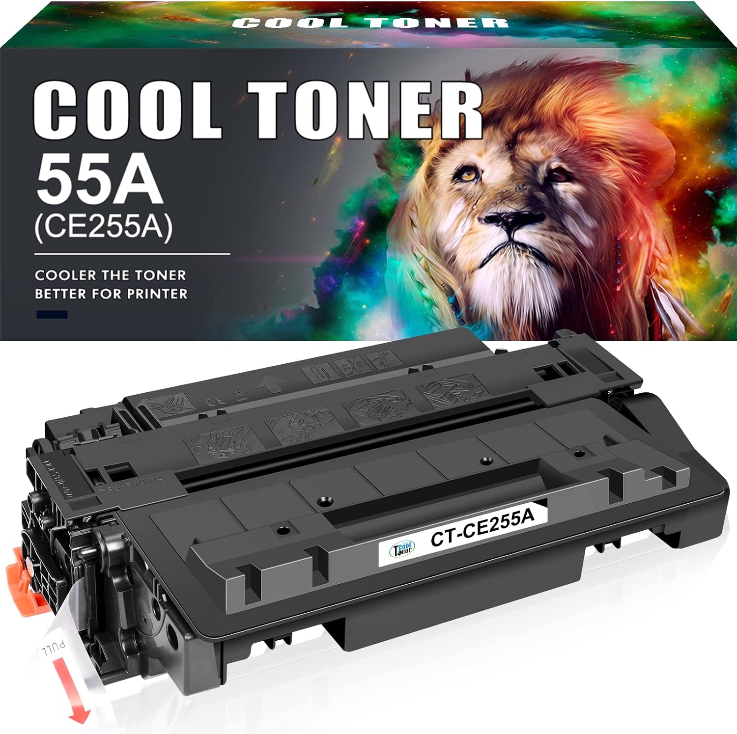 Cool Toner Compatible Toner Cartridge Replacement for HP 55A CE255A 55X CE255X P3015 P3015dn P3015x Pro 500 MFP M521dn M525f M525dn M521 Printer Ink (Black 1-Pack)