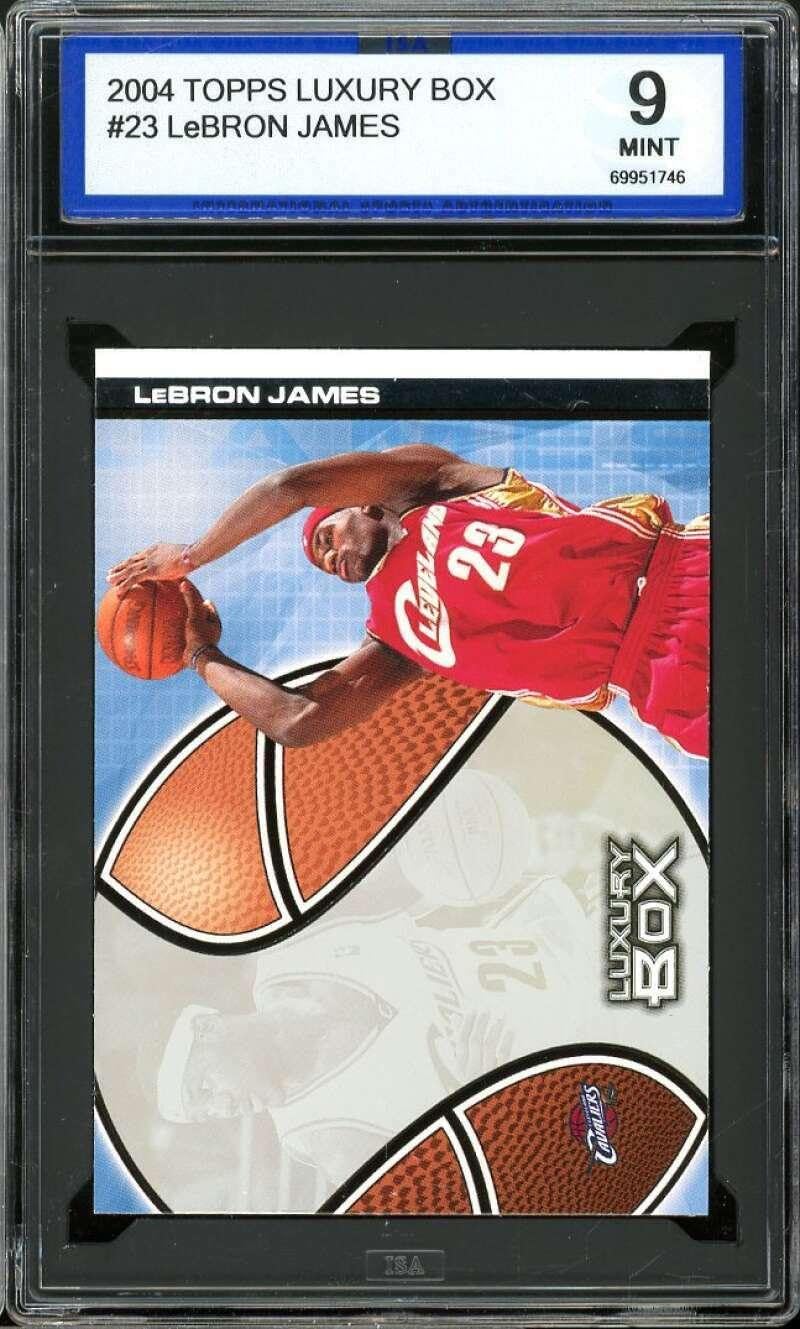 Lebron James Card 2004-05 Topps Luxury Box #23 ISA 9 MINT - Unsigned Basketball Cards