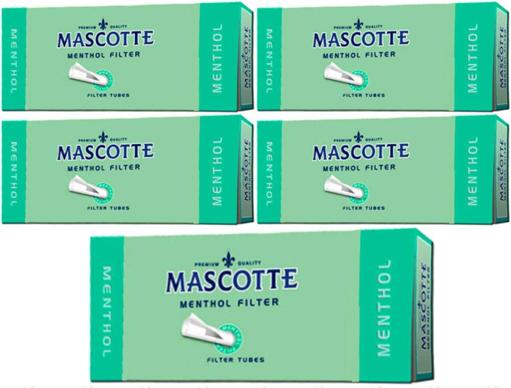 200-2000 x MASCOTTE MENTHOL Filter TUBES Tips Paper Mint Smoking Cigarette Rolling Filling Tobacco UK FREE P&P (1000 x MASCOTTE MENTHOL FILTER TUBES)