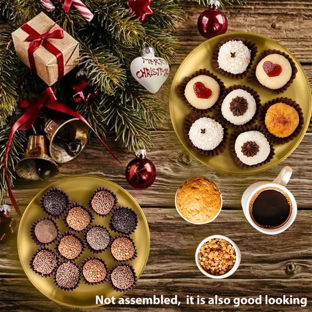 Taartstandaard, 3 Lagen 2 Stuks Roestvrijstalen Cupcake Standaard Taartdisplaystandaard Middagthee Decoraties