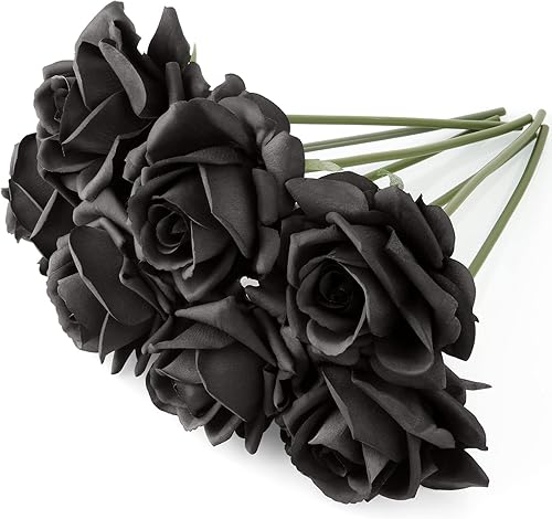 Eyamumo 7 rosas artificiales, flores artificiales de seda sintética, flores falsas de tacto real, decoración de bricolaje para bodas, fiestas, Eyamumo 7 rosas artificiales, flores artificiales de seda sintética, flores falsas de tacto real, decoración de bricolaje para bodas, fiestas,