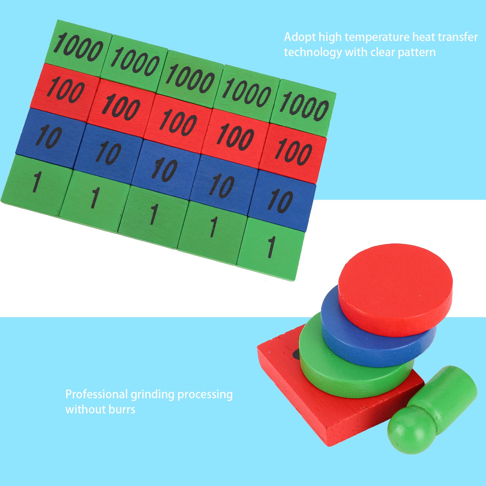 Juego de Sellos de bebé de, versión Profesional de Juguetes matemáticos, Desarrollo temprano de Madera de Madera Matemáticas Matemáticas Ayudas para el Aprendizaje