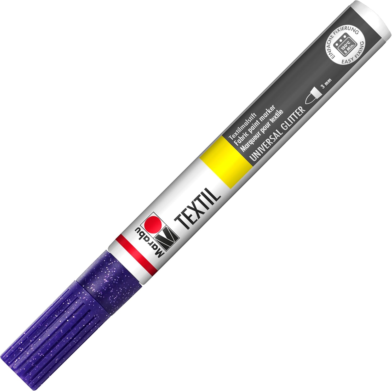 Marabu Textil Painter Tip, Paint, Glitter Violet, 3mm