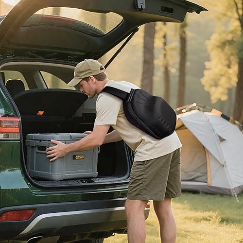 Miniatura 8 de ProCase Estuche rígido de viaje para sombreros, bolsa de almacenamiento para 7-8 gorras de béisbol, organizador de sombreros con correa ajustable