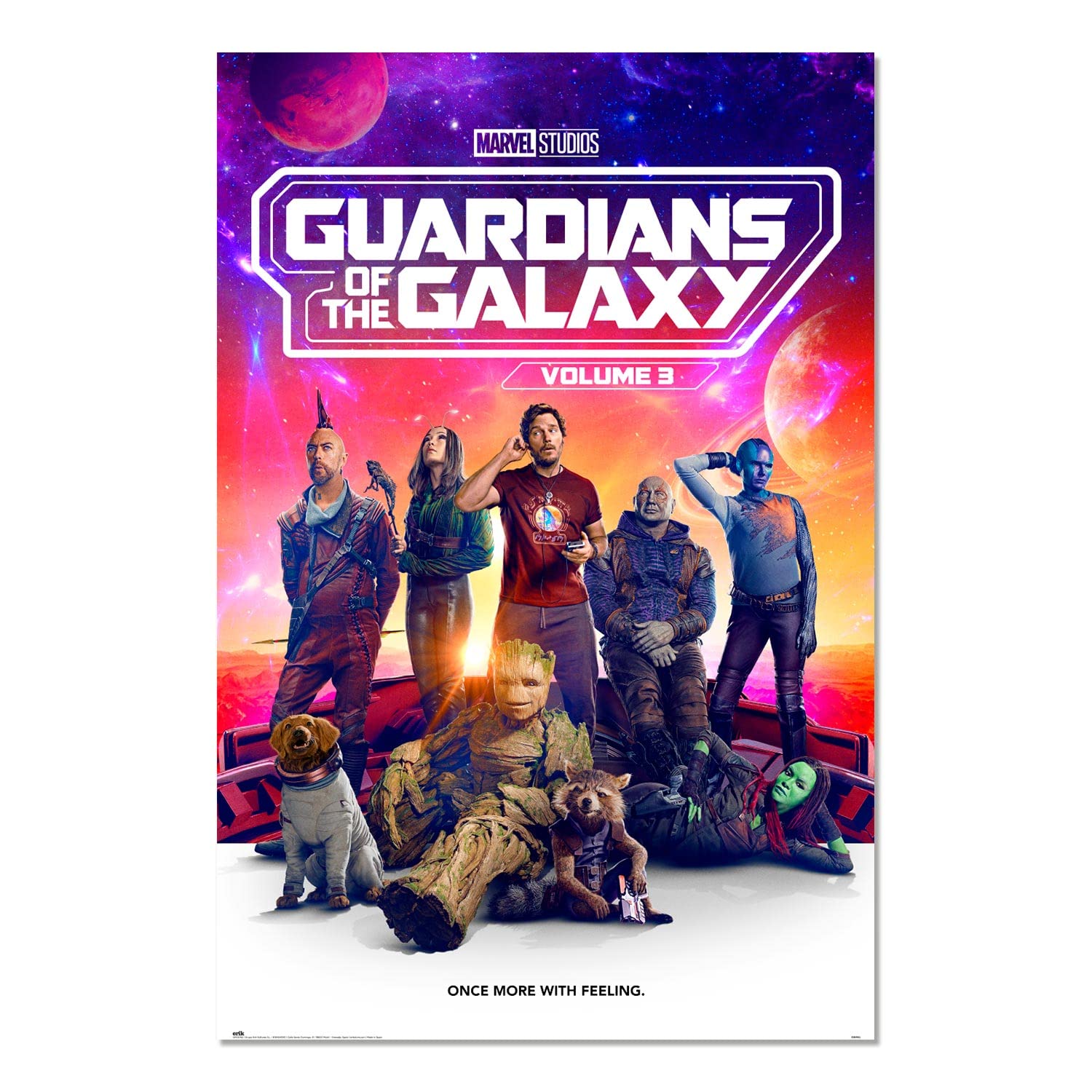 Grupo Erik Poster Marvel Guardians Of The Galaxy Vol 3 Once More With Feeling - 36 x 24 inches / 91.5 x 61 cm - Shipped Rolled Up - Cool Posters, Art Poster, Wall Posters & Prints