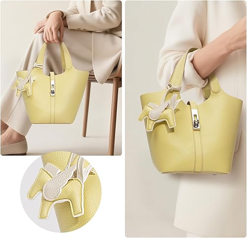 Miniatura 3 de Bolso de mano para mujer, de piel vegana, bolso de mano con asa superior, bolso de hombro con bolso pequeño desmontable