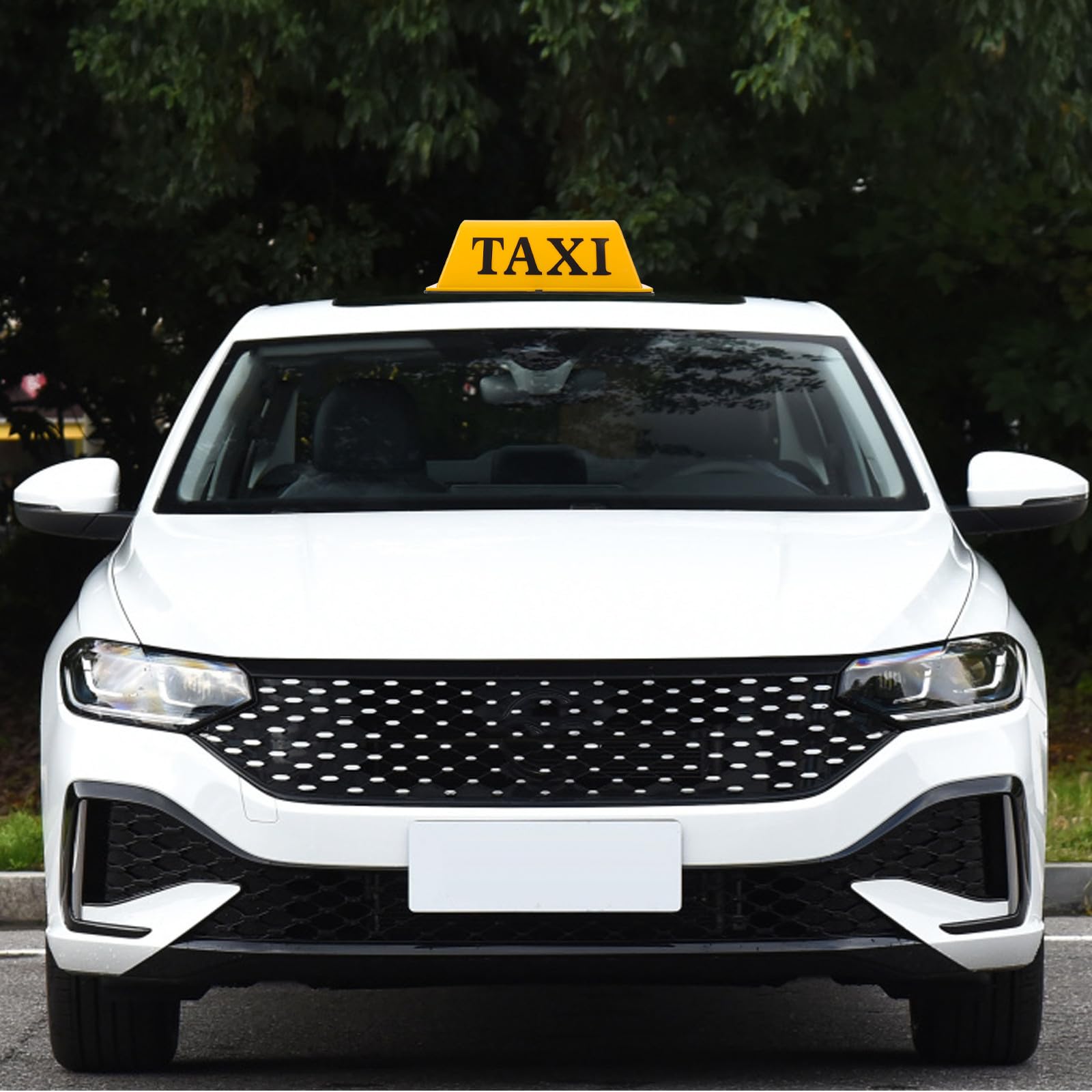 BETOOKY Lámpara de Cabina Magnética para Coche con Base Magnética, Material Pp y Aleación Resistente al Sol, Luz de Techo Amarilla para Decoración DIY de Taxis
