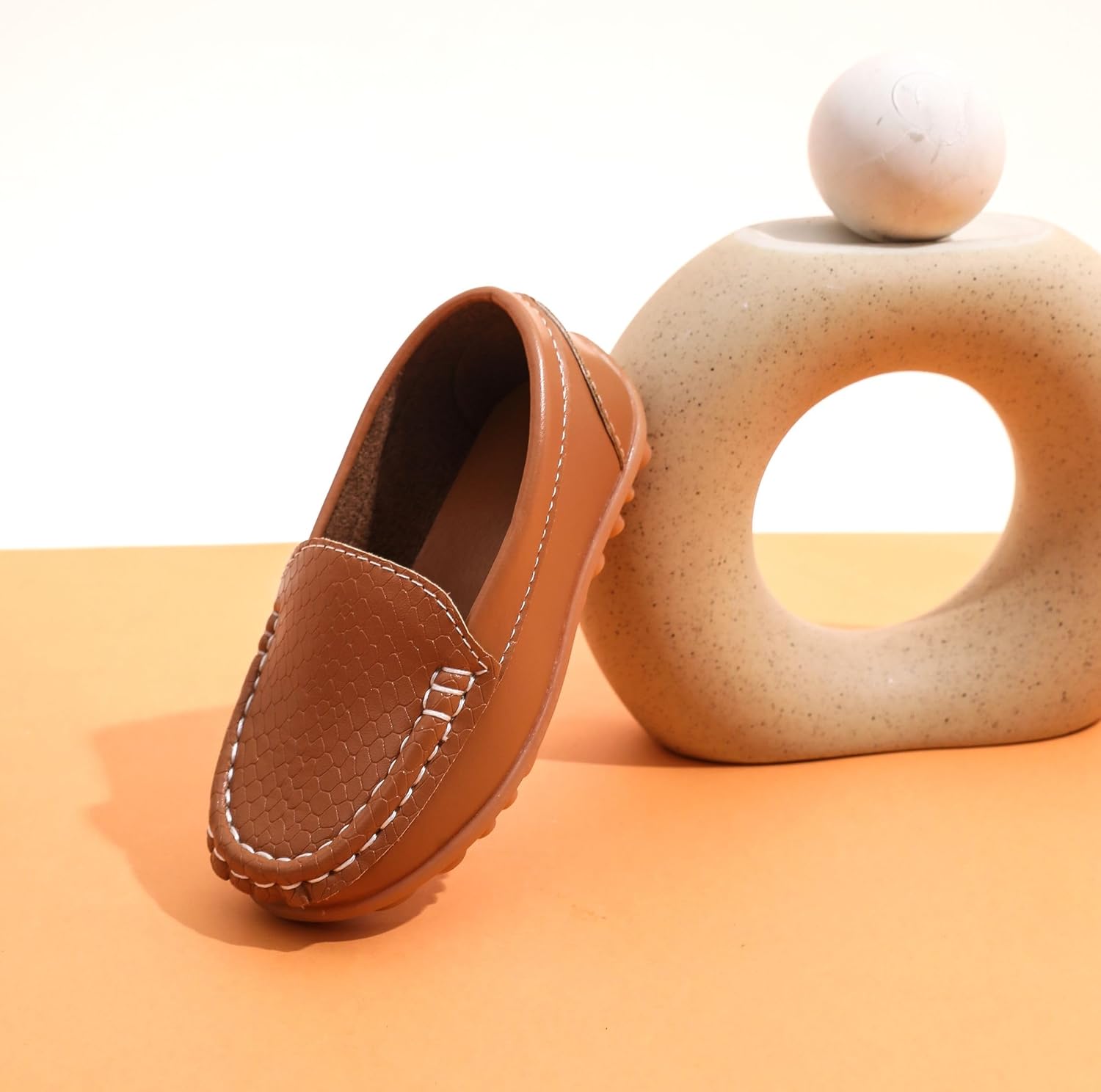 LONSOEN Toddler Little Kid Boys Girls Soft Slip On Loafers Dress Flat Shoes - Image 2