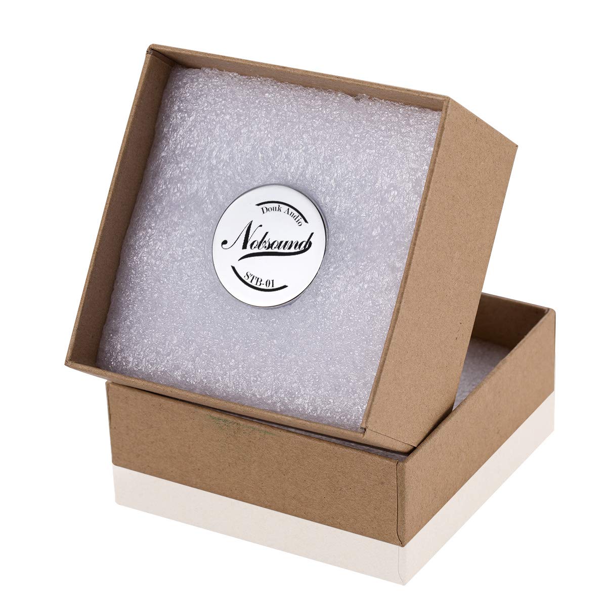 Nobsound Tocadiscos de vinilo LP con estabilizador de disco metálico registro/abrazadera HiFi (Plata)