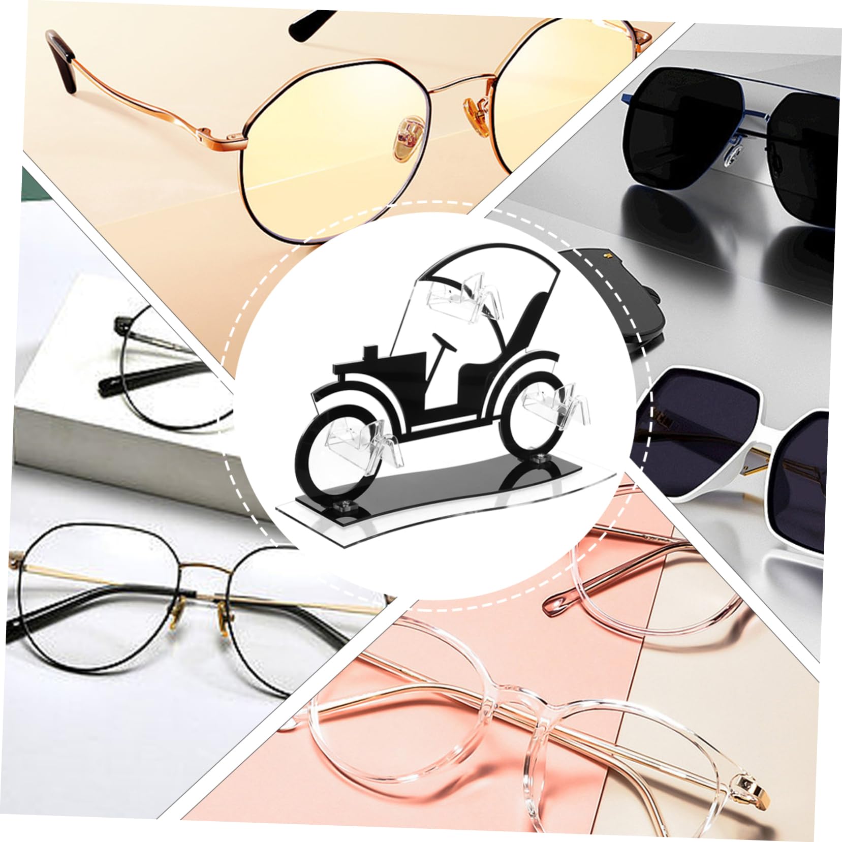 PRETYZOOM 5 Pz Espositore in acrilico sunglasses Portaocchiali da banco porta occhiali esposizione del negozio di occhiali organizzatore di occhiali da sole espositore per occhiali
