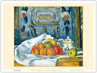 Dish of Apples - From an Original Color Painting by Paul Cézanne c.1877 - Master Art Print (Unframed) 9in x 12in