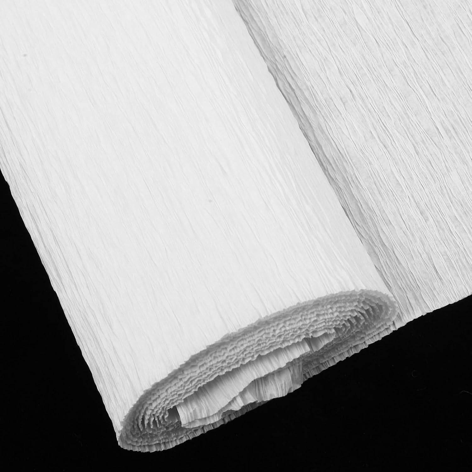 BELLIFFY Crepe Paper Rolls White Wrapping Paper for Flower Making DIY Crafts Wedding Decorations