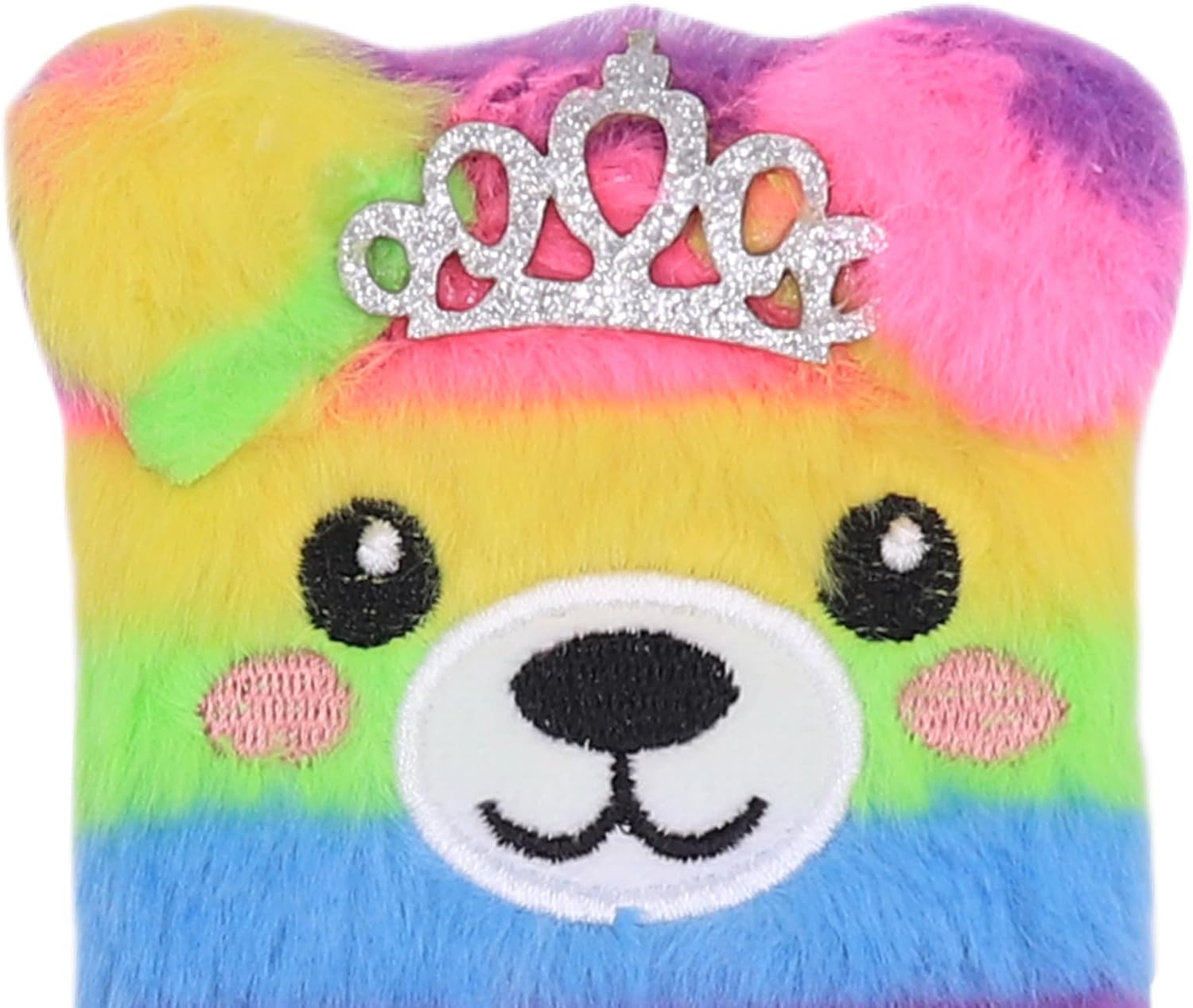 Lovely Animal Pocket Notebook Kids Mini Fluffy Plush Diary for Girls Cute Fuzzy Journal Drawing Writing Blank 160 Page