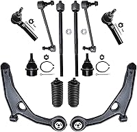 Vista 94 de Detroit Axle - Kit de suspensión completo de 12 unidades para Dodge Ram 1500 4x4 solamente - 2 brazos de control superiores y rótulas, 2 rótulas