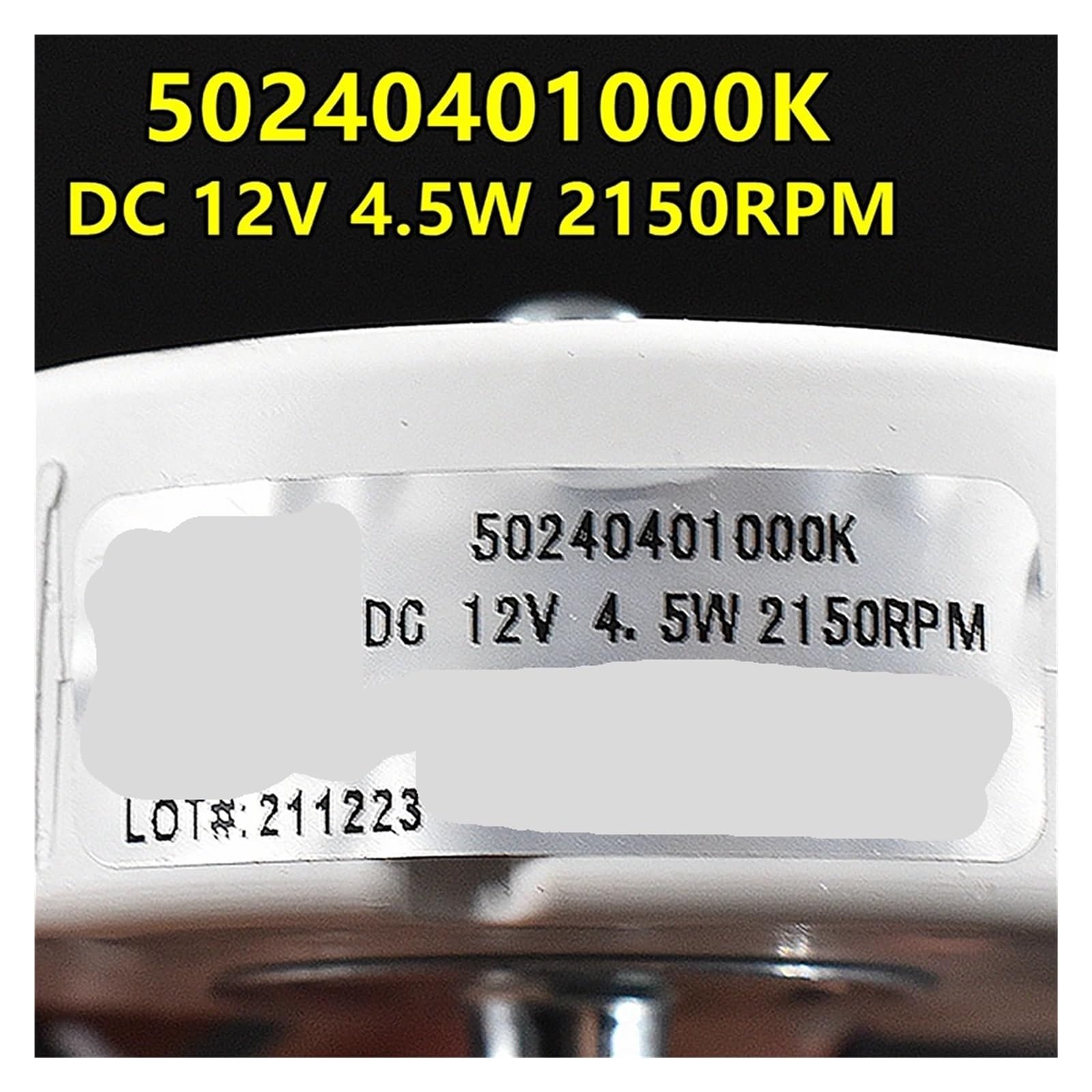 Motore Della Ventola Del Frigorifero, Compatibile Con Midea, 50240401000k DC 12V 4.5W Motore Della Ventola Di Raffreddamento Accessori for Frigorifero Evaporatore Frigo