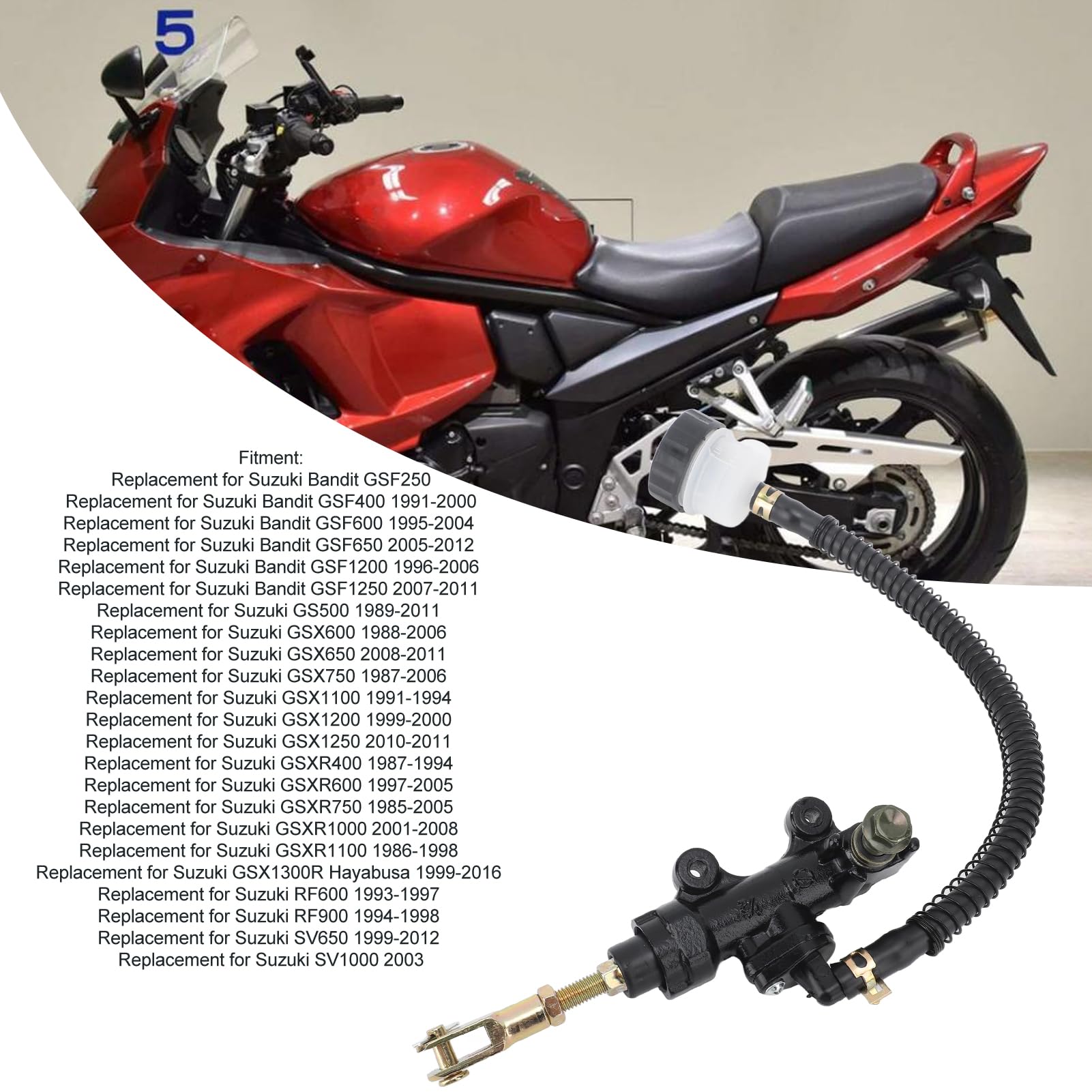 Pompa Freno Posteriore Pompa Serbatoio per Suzuki Bandit GS500 GSX600 GSX650 GSX750 GSX1100 Moto Pompa Freno Posteriore