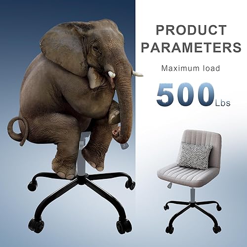 Miniatura 6 de Repuesto de base de silla de oficina resistente de 25 pulgadas con 5 ruedas giratorias, base universal de metal para silla de escritorio