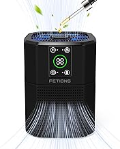 Pet Air Purifier for Home Bedroom FETIONS Air Purifier with Ambient Light, Fragrance Sleep Mode, Compact with H13 HEPA Filter for Dandruff Smoke Pollen Smell, 9