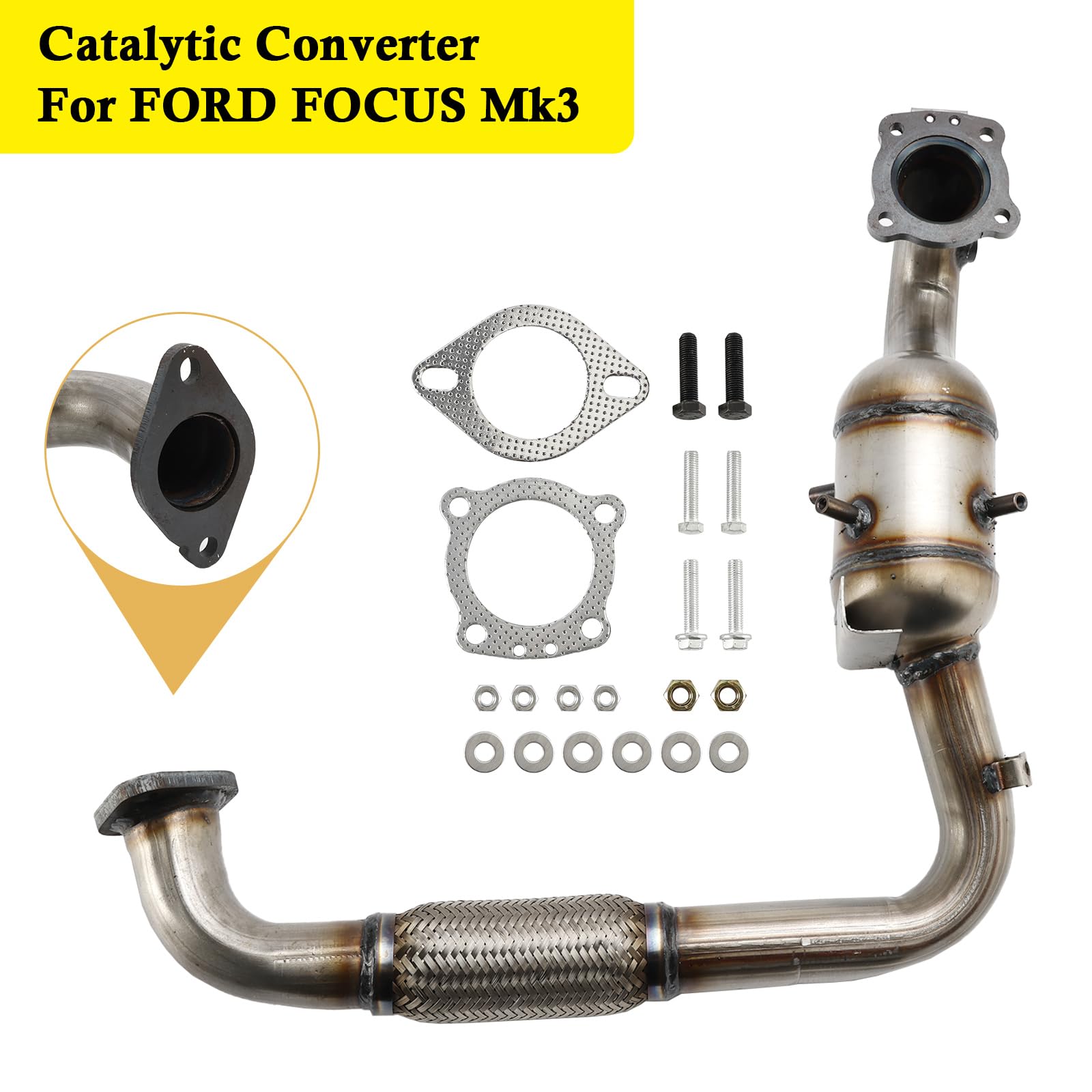 Catalizador homologado para Fit for Ford Focus Mk3 1.0 de 12 a 20 BM 1766306