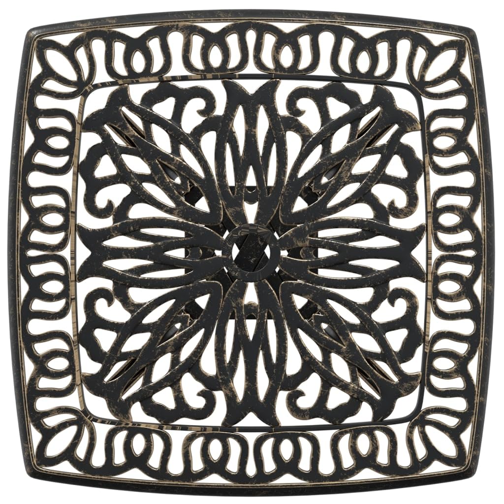Mesa de Jardín Aluminio Fundido Bronce 53x53x53 cm, vidaXL
