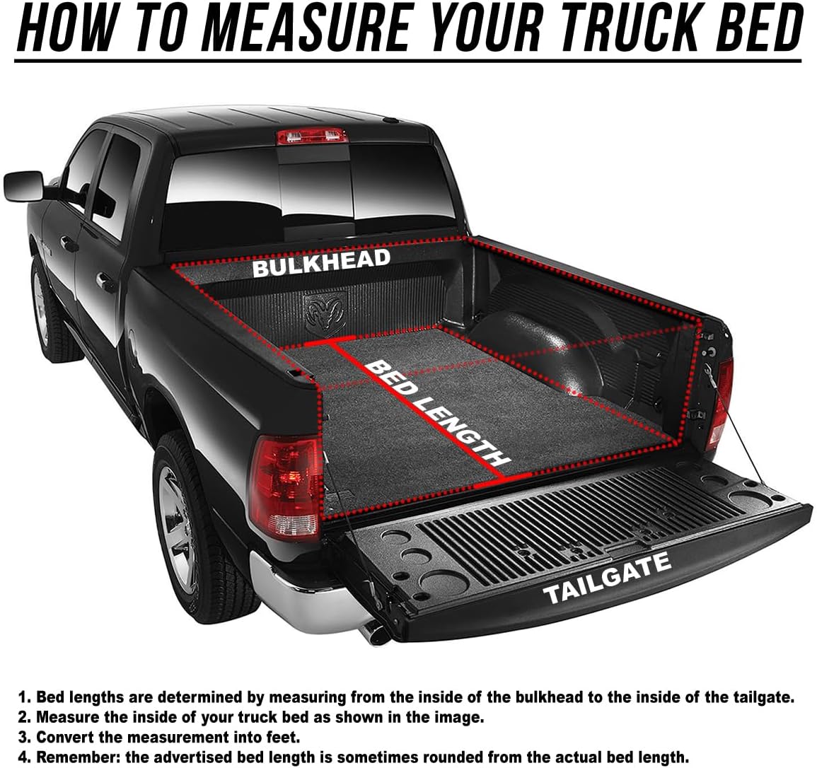 Roll-Up Truck Bed Cover Soft Vinyl Tonneau Cover Compatible with 1999-2013 Sierra Silverado 1500 8Ft Fleetside/Styleside Bed Only, Black