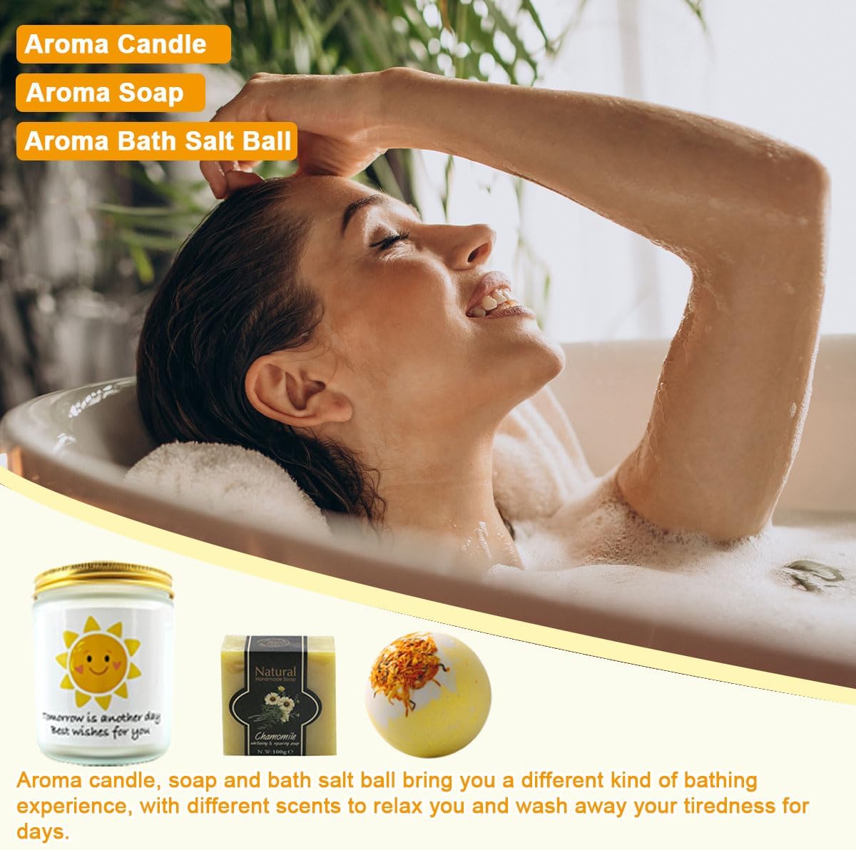 Get Well Soon Gifts for Women, 14PCS Get Well Soon Gift Basket After Surgery, Care Package for Women, Thinking of You Gifts, Sympathy Gift Baskets, Self Care Gift - Brighten Her Day (Sunflower) - Image 5