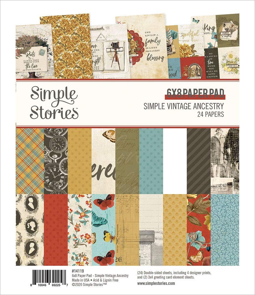 Simple Stories Simple Vintage Ancestry Sv Paper 6X8 Pad, One Size