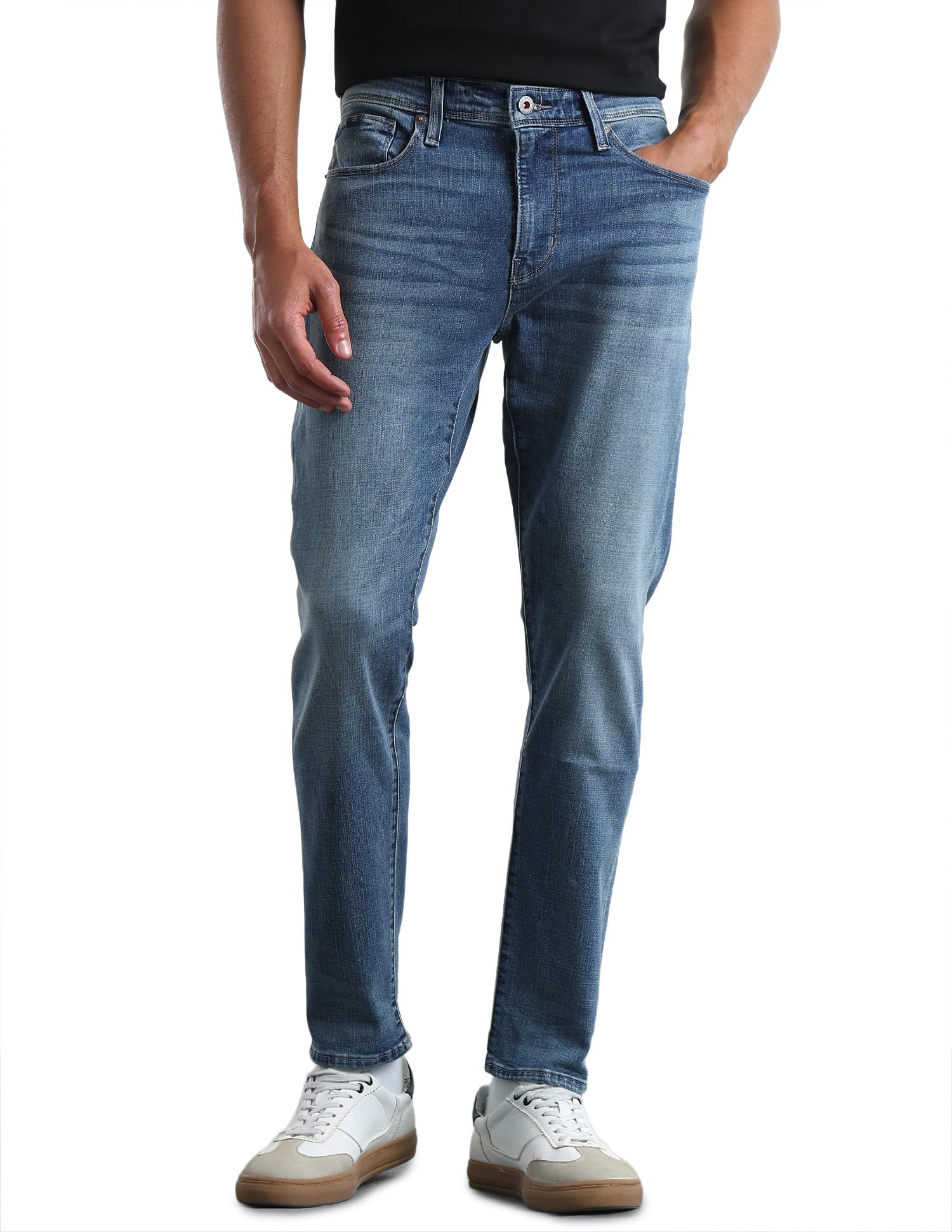 flying machine Men's Slim Tapered Fit Jeans| Solid | Mid Rise | Stretchable | Jeans for Man-picture-31