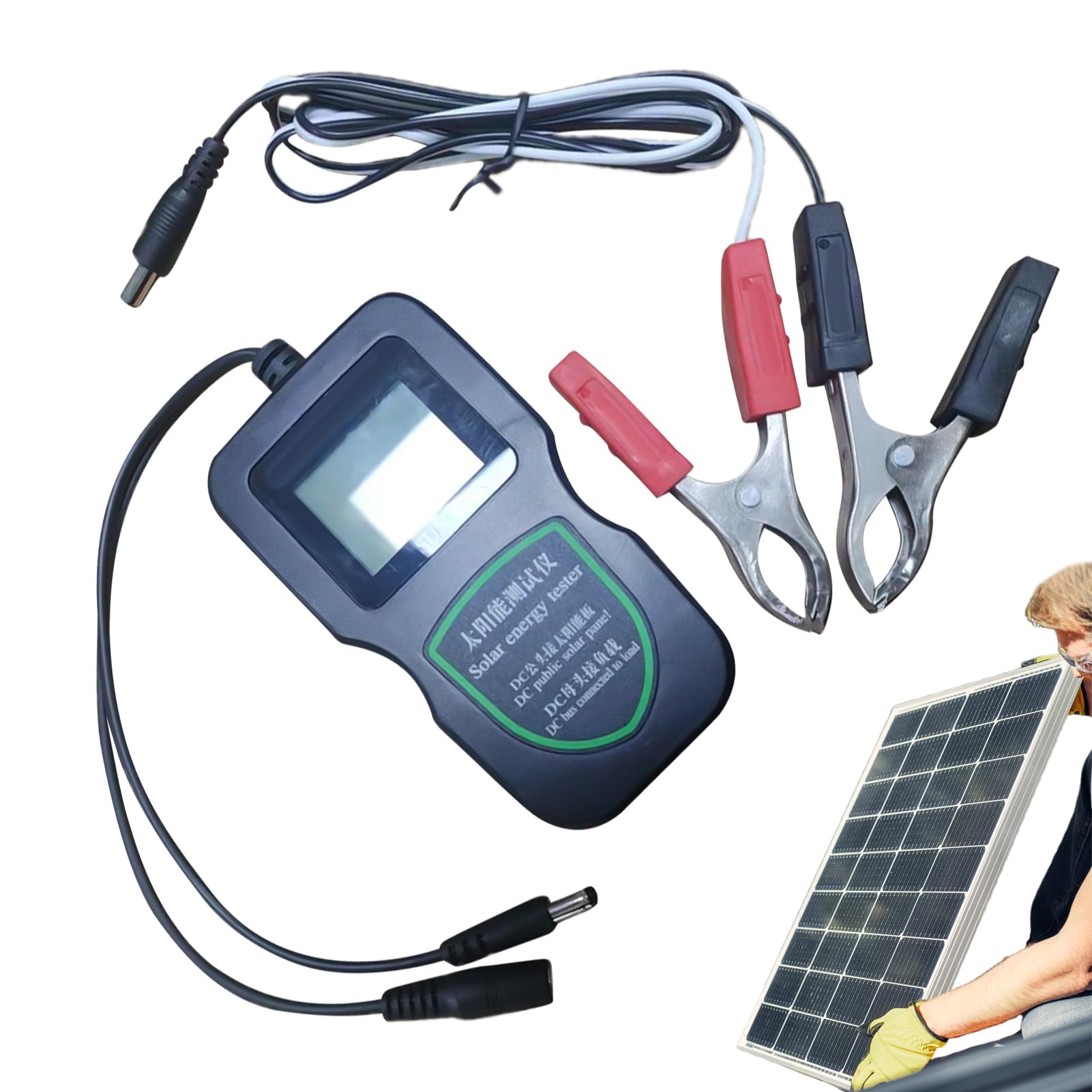 Nóż solarny – precyzyjne pomiary do ogrodu | cyfrowy panel słoneczny 200 W, precyzyjny pomiar na podwórku, przemyśle, motoryzacji, na zewnątrz, w rolnictwie, 15 x 8 x 3,5 cm
