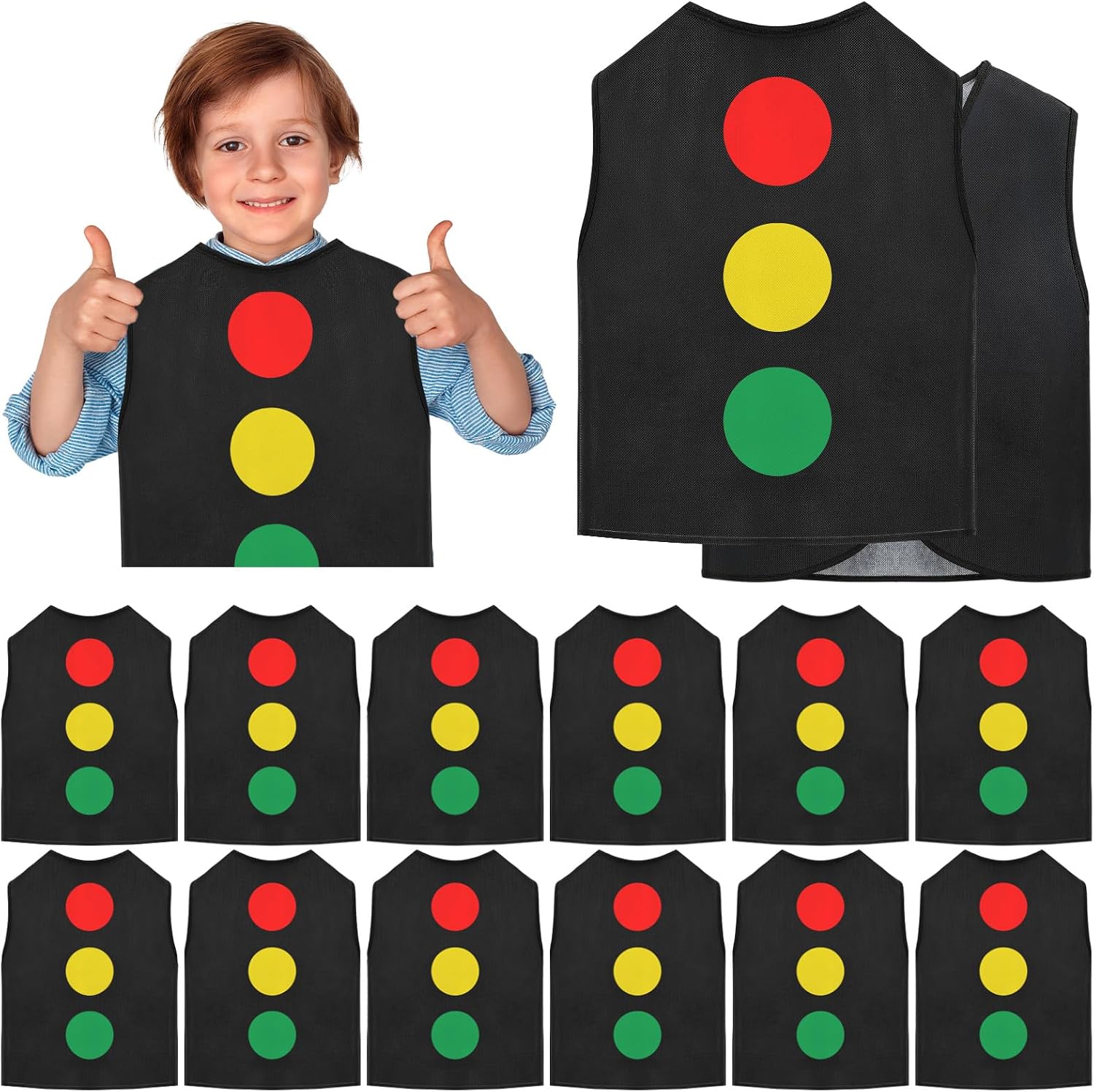 Geyoga 12 Pcs Halloween Traffic Light Costume Cosplay for Adult
