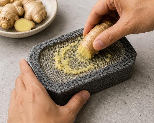 Natural Stone Rubbing Stone for Turmeric & Sandalwood, Rectangular Grinding