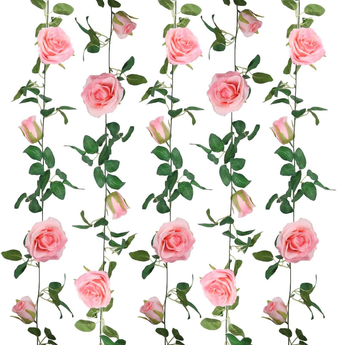 2 Pack Artificial Rose Garlands Rose Vines