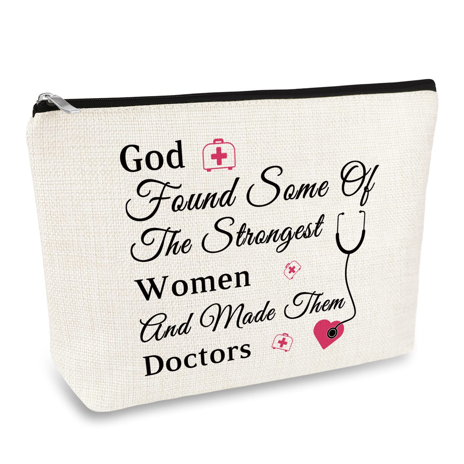 Doctor Gifts Doctor Makeup Bag for Women Doctor Thank You Appreciation Gifts Inspirational Gift for Doctor Cosmetic Bag Medical Graduation Gifts