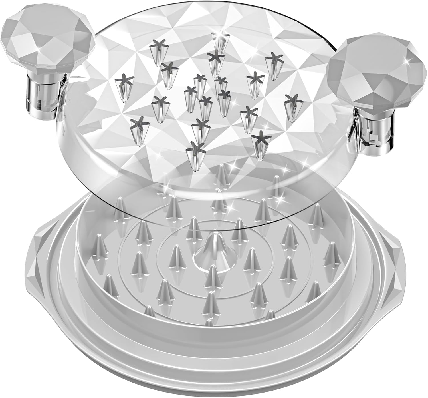 Chicken Shredder Tool Twist Large with Brush, 10″ Pro Visible Kitchen Meat Shredder Grinder Machine, Strong Anti-Slip Base, Ergonomic Handle, BPA Free, Suitable for Steak Pork Chicken Breast (Gray) Chicken Shredder Tool Twist Large with Brush, 10″ Pro Visible Kitchen Meat Shredder Grinder Machine, Strong Anti-Slip Base, Ergonomic Handle, BPA Free, Suitable for Steak Pork Chicken Breast (Gray)