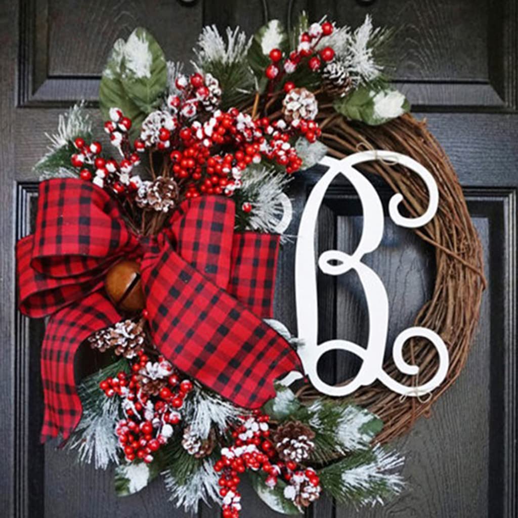 Corona de Navidad, Coronas de otoño para Puerta de Entrada, Corona de Puerta de Entrada Artificial, decoración de celebración de Festival de ratán Tejida a Mano