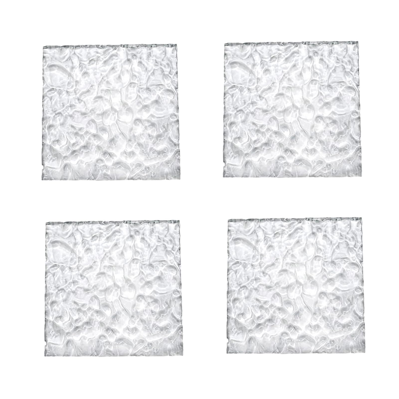 Płyta akrylowa z falistym wzorem, Przezroczyste akrylowe arkusze falowane kwadratowe 150x150mm 3/5/8mm opakowanie 4 sztuki(8mm)