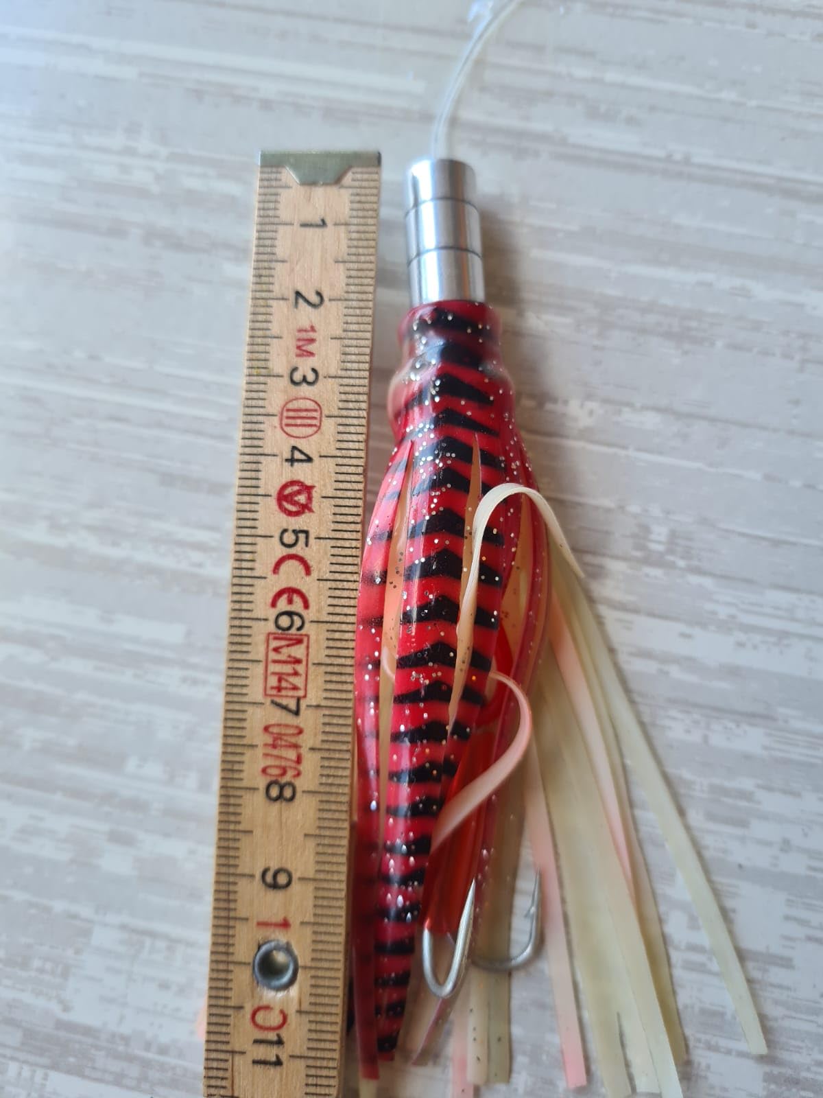 Kit Artigianale Per Pesca a Traina - Doppio Teaser e Octopus Armato - Lenza Completa 2.30 mt circa