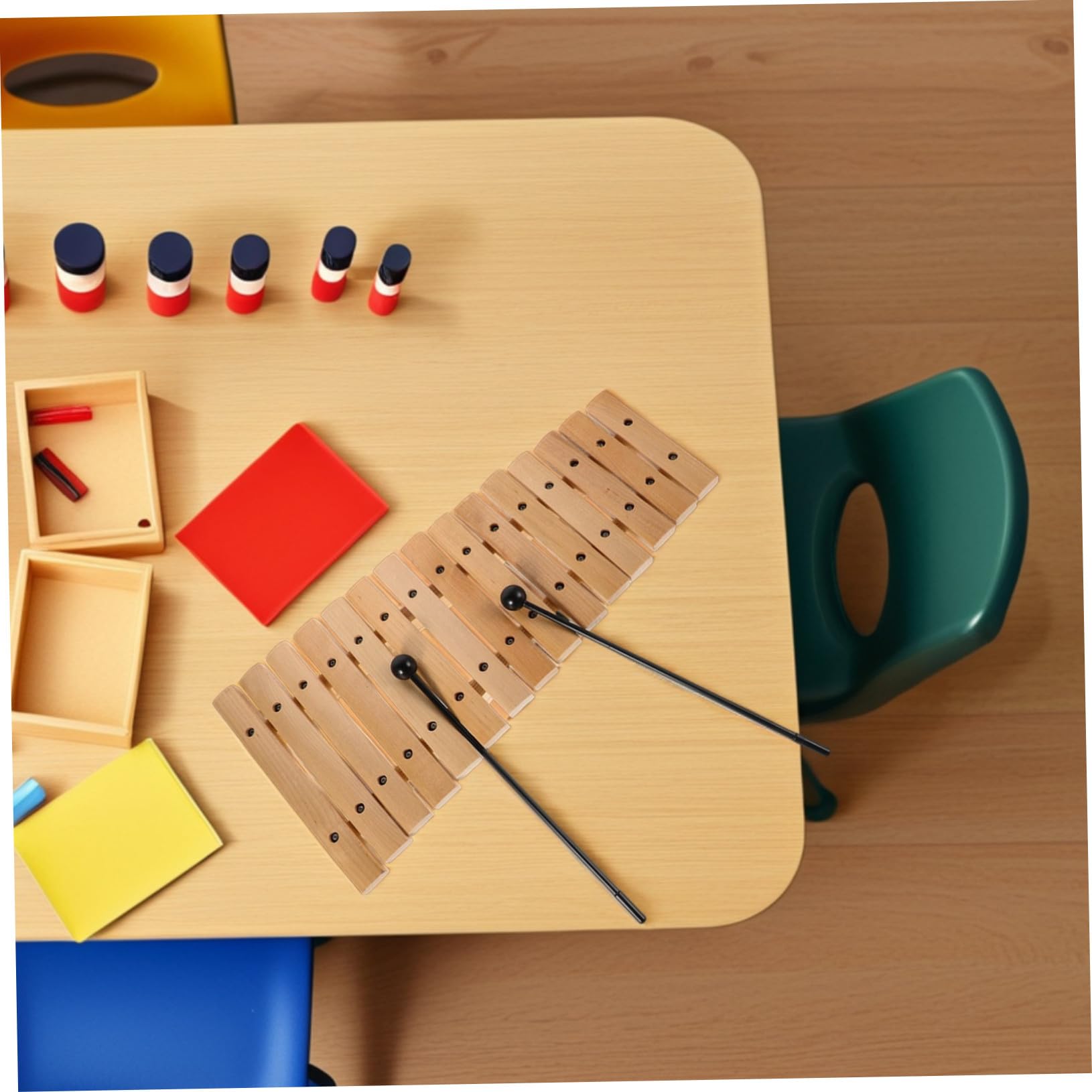 Xilofono in Legno 15 Note per Ragazzo Ragazza Strumento Musicale | Educazione Musicale e Sviluppo Sensoriale, Uso Casa e Scuola Materna, Include Battenti