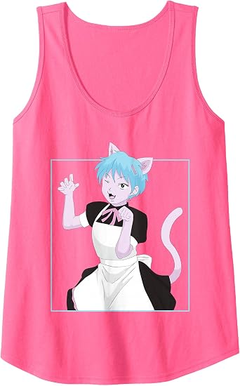 Femboy Neko Anime Boy Maid Crossdressing Pastel Aesthetic Tank Top