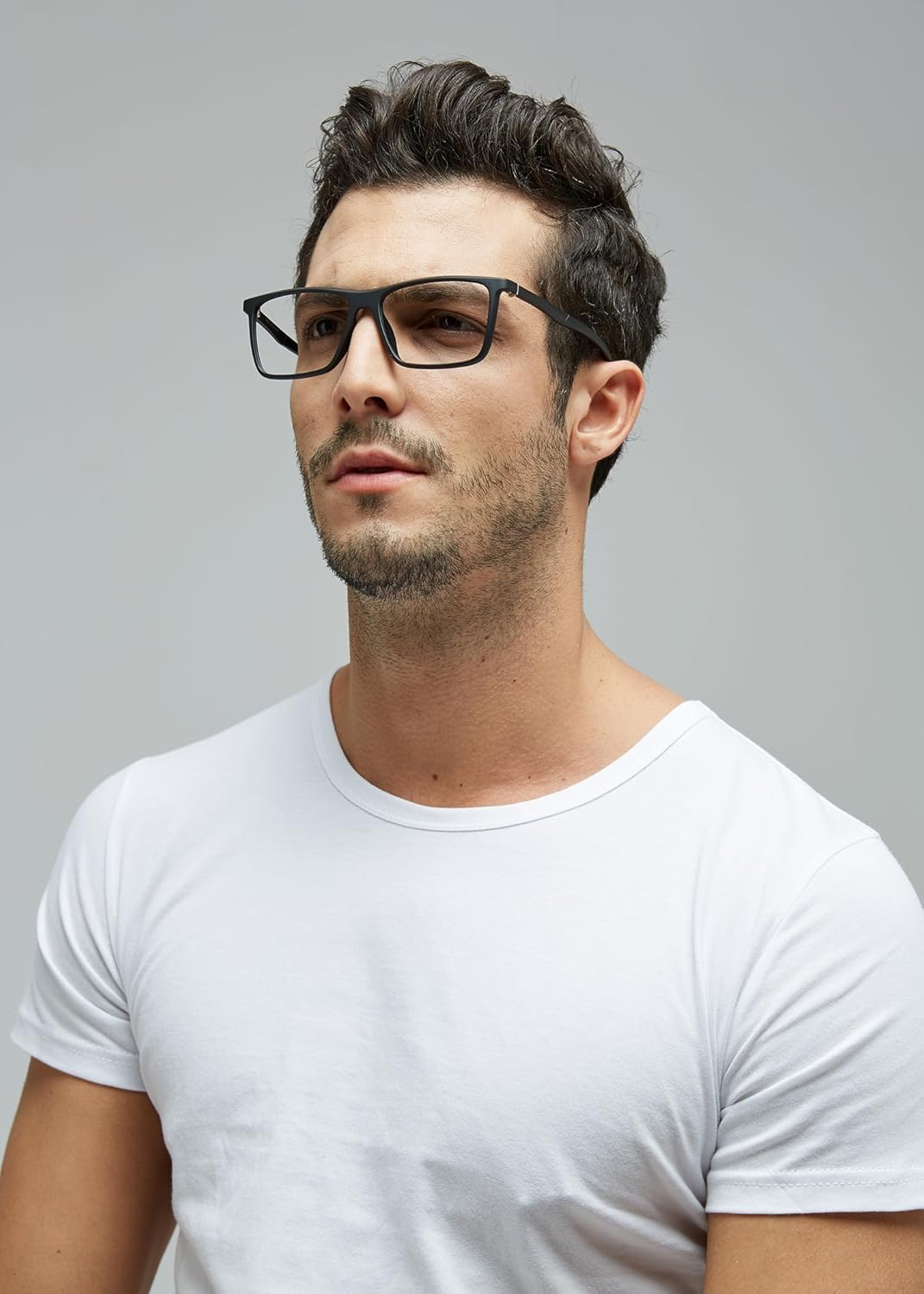 GUDVUE Blue Light Glasses for Men Rectangle Computer Glasses Gaming Eyeglasses, Black - Image 4