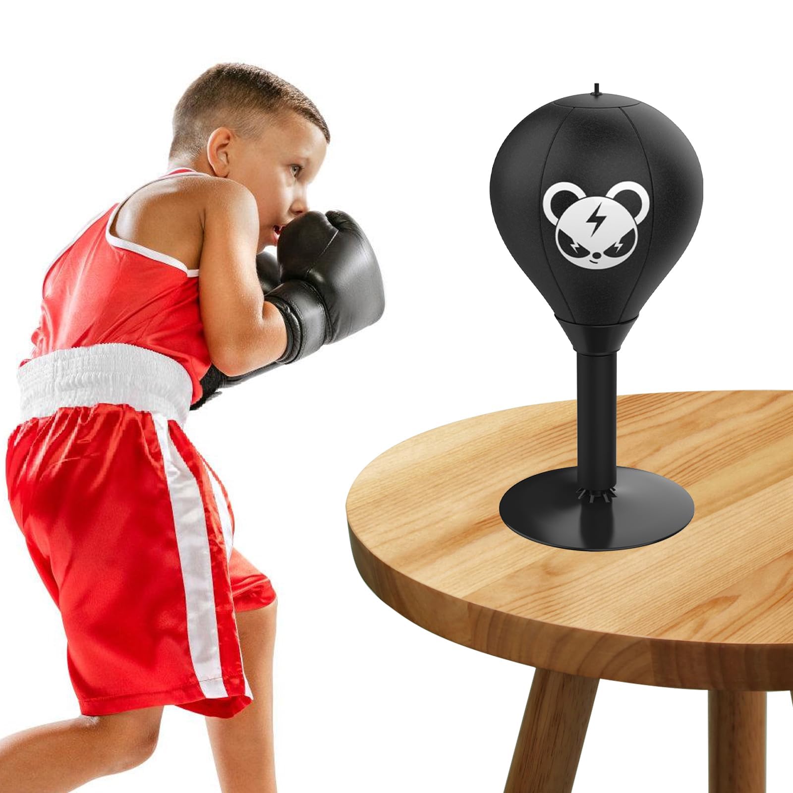Sacco da boxe da tavolo, da boxe, da tavolo, per alleviare lo stress, con ventosa