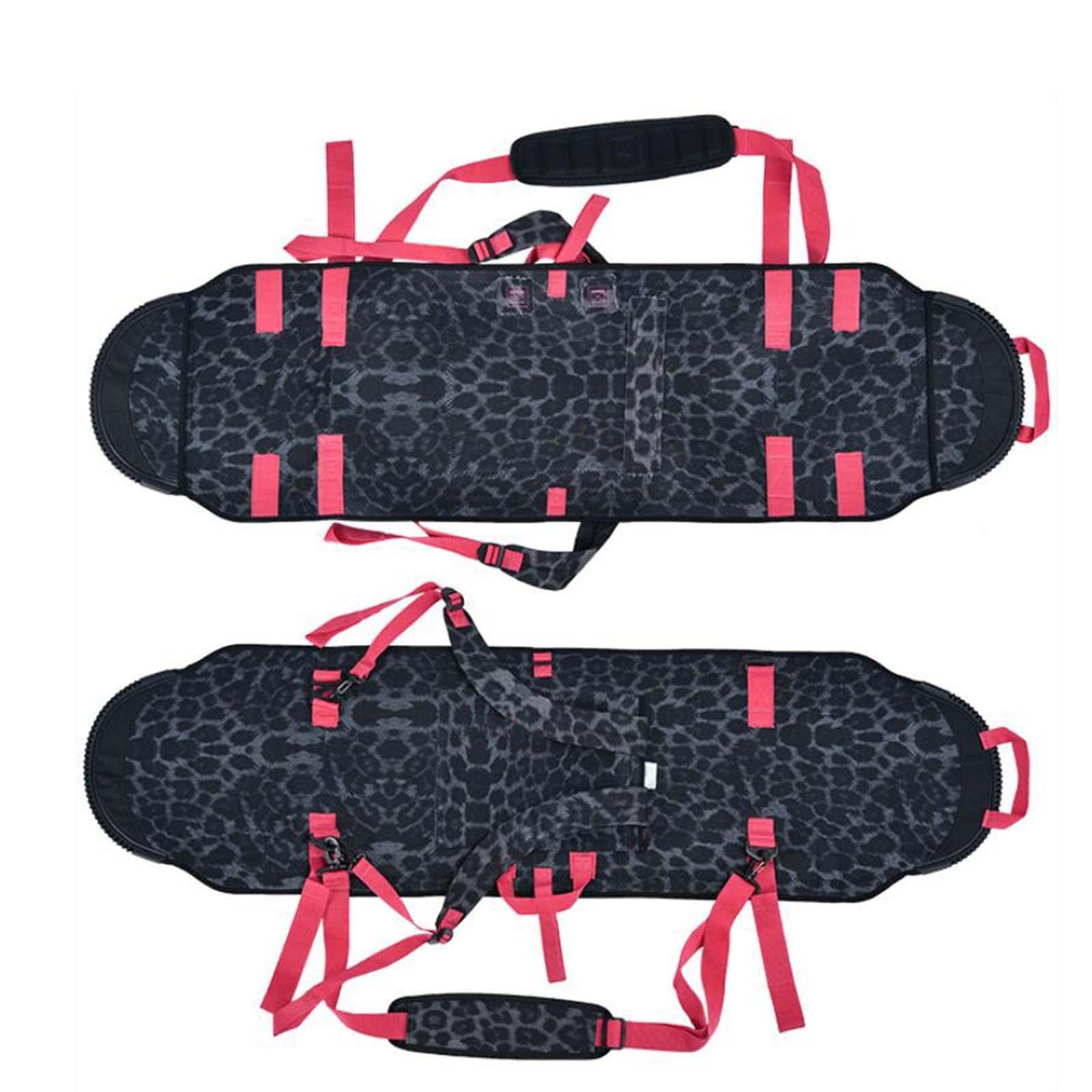 Housse Snowboard Protection Sac à Dos Bandoulière Accessoire en Néoprène Souple Antichoc Imperméable Adaptée Sport Plein Air, Rouge 155cm