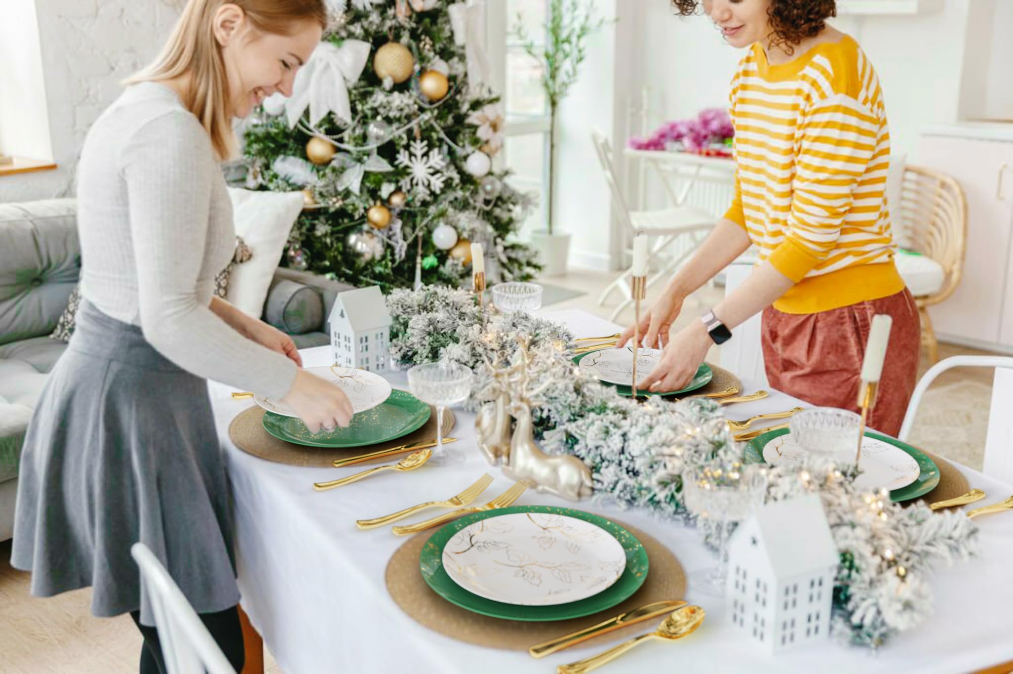 Amazon.com: Trendables Christmas Plates Disposable Heavy Duty 40