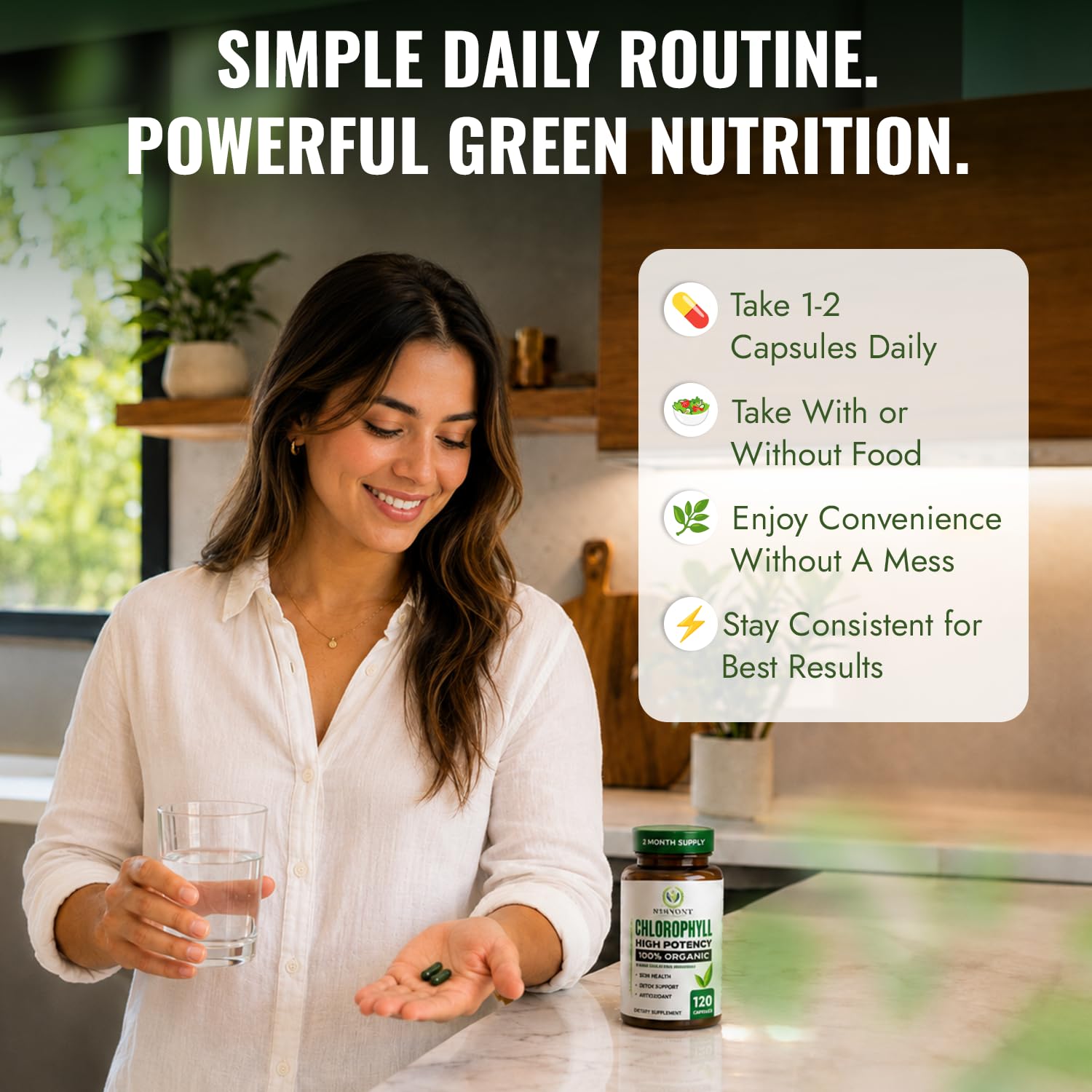 Benevolent Chlorophyll Capsules for Internal Freshness – 120 Count — Amazon image 6