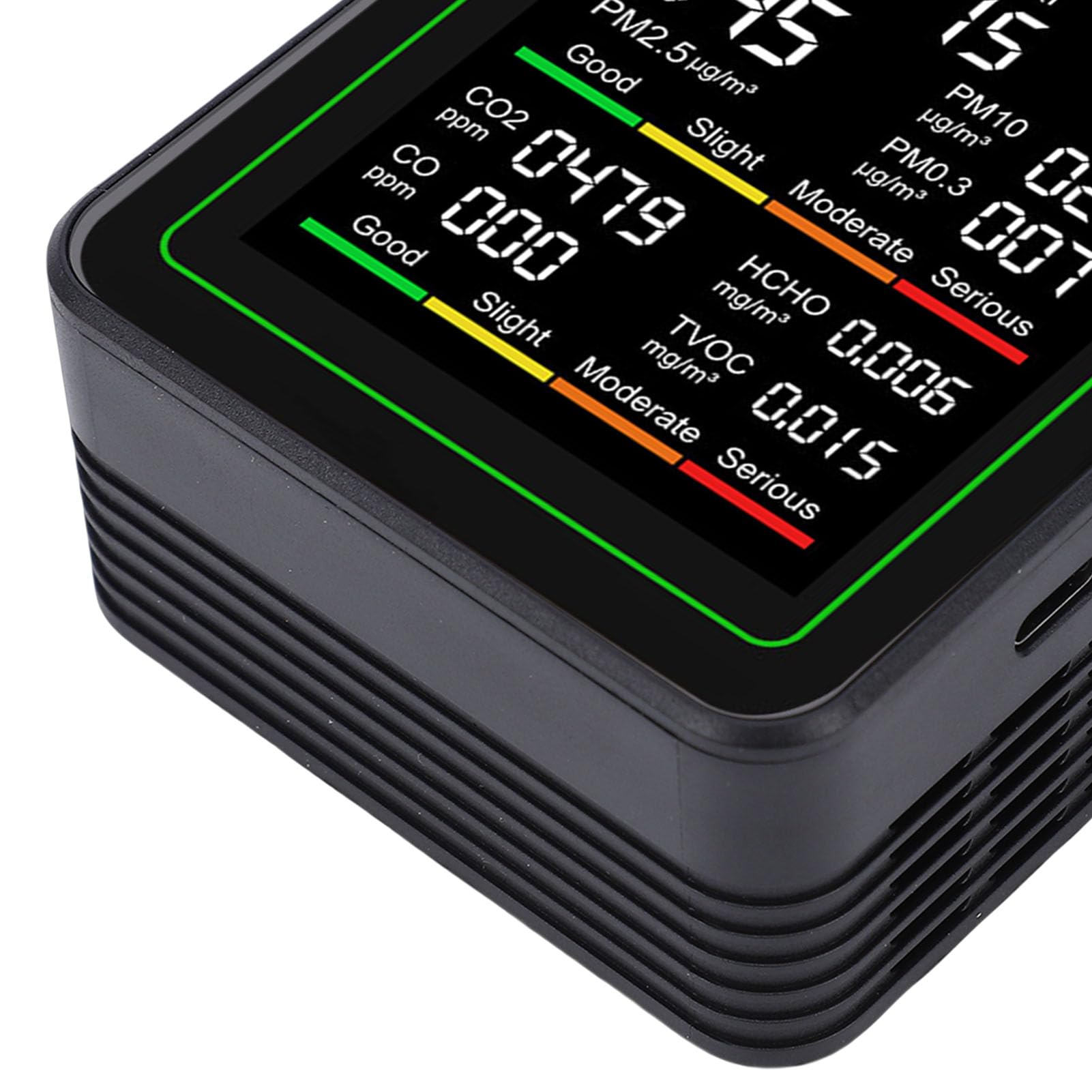 Detector de Calidad del Aire 10 en 1, Monitor Portátil de Calidad del Aire Interior para CO2 TVOC HCHO PM2.5 PM10 PM0.3, Soporte de Aplicación Inteligente para Oficina en Casa