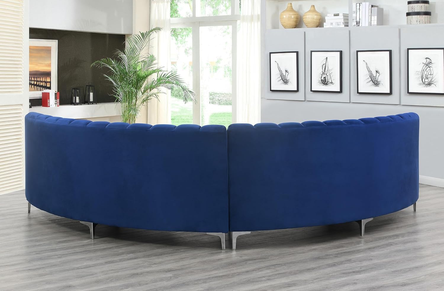 LIVING LEGENDS❗️ Amazon.com: Legend Vansen L Semicircle Velvet Sofa 141.34