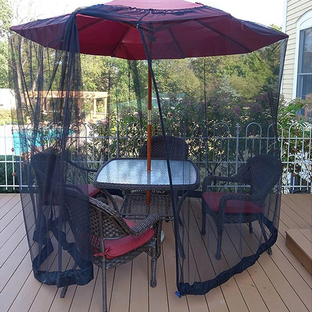 Moustiquaire universelle en maille de polyester avec fermeture éclair de porte, 2,3 à 3,3 m pour extérieur, terrasse, camping (#2