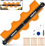 DODOWIN Connectable Contour Gauge 10+5 Inch, Fathers Day Gift Ideas for Him, Profile Gauge for Tile Cutter Flooring Measuring Woodworking Carpenter Tools, Unique Gifts Ideas for Men Dad Him Birthday