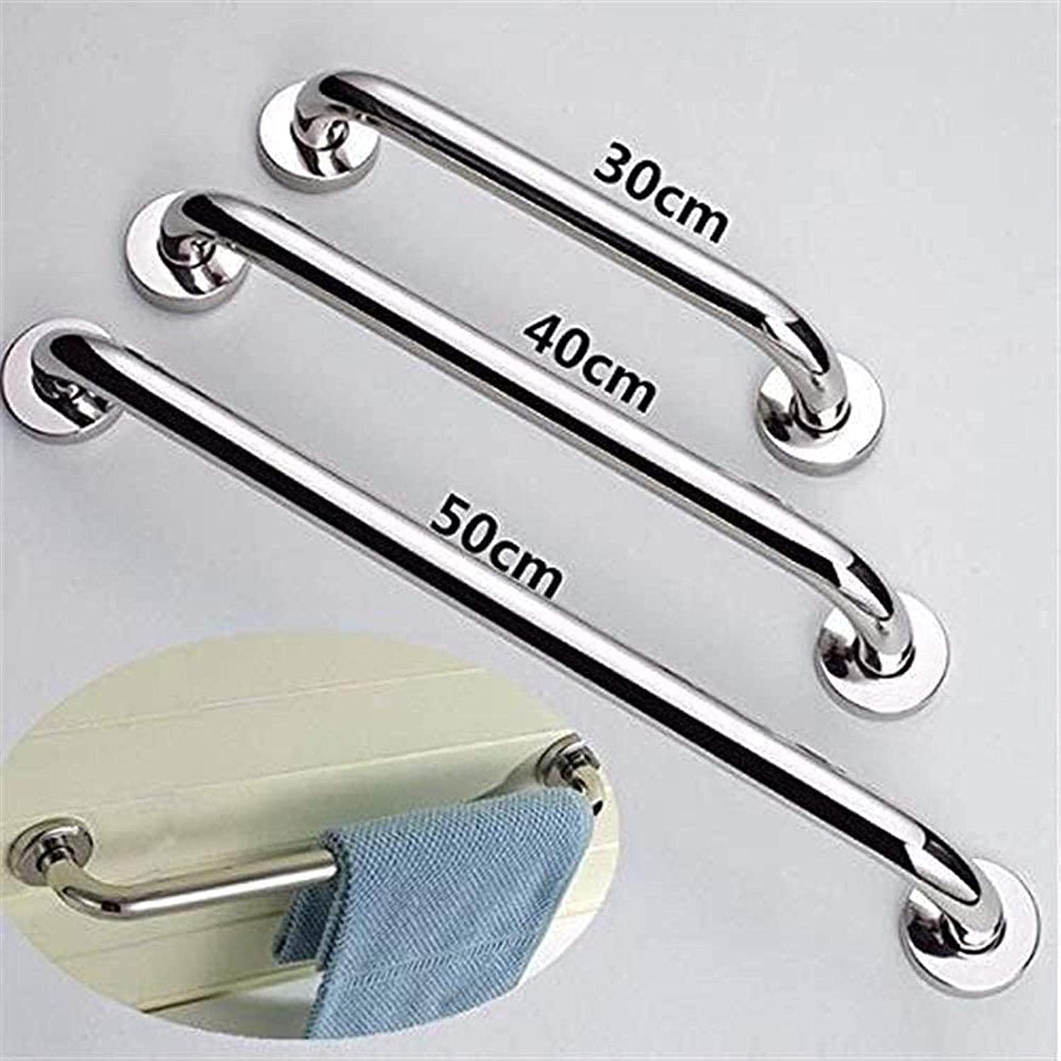 Maniglie per Doccia, ausili per WC, corrimano di Sicurezza Senza Barriere in Bagno, Barre di Supporto di Sicurezza, tiranti di Supporto Antiscivolo per disabili, Adatto per Hotel, corridoi,