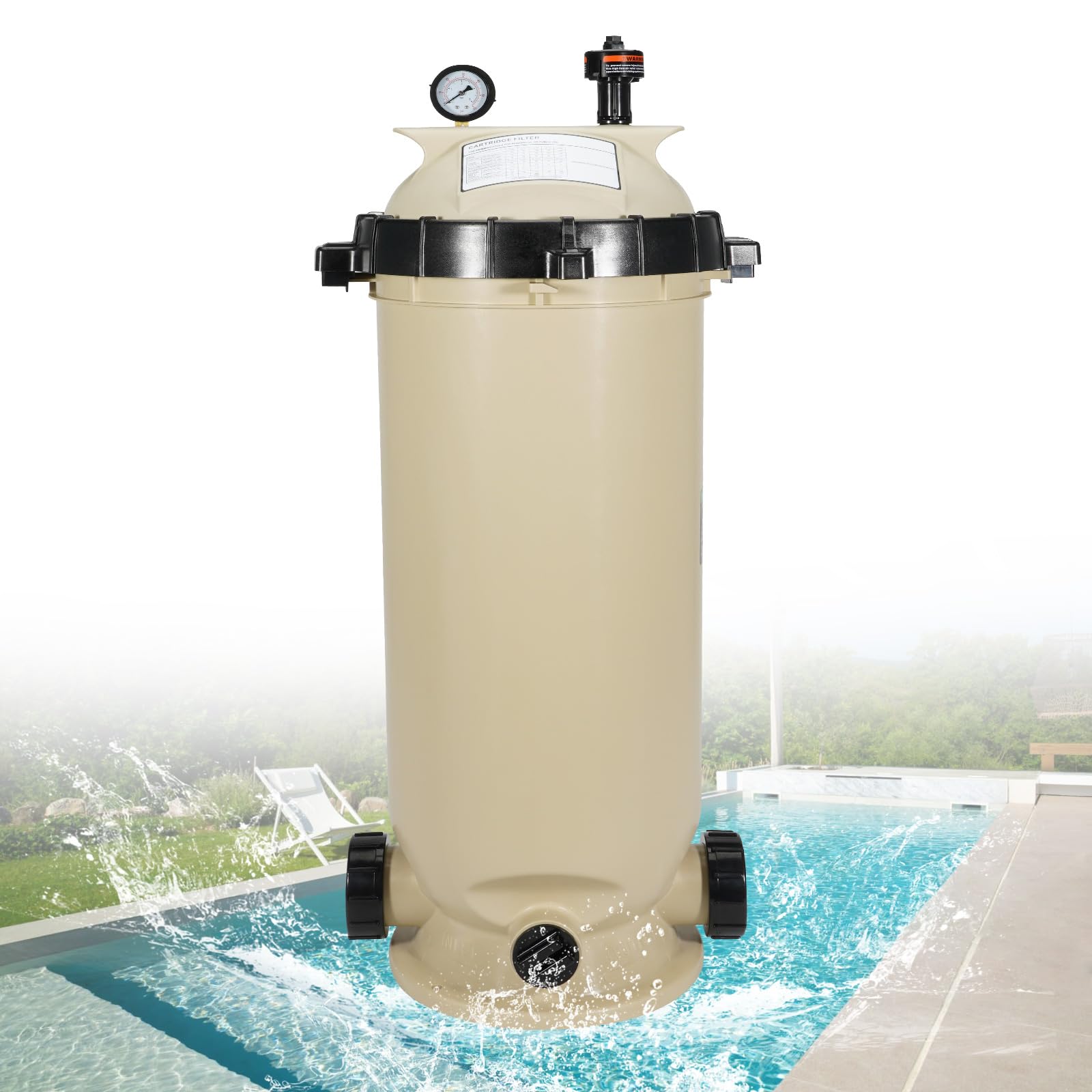 Amazon.com : loosoo Single Cartridge Pool Filter Pump Assembly